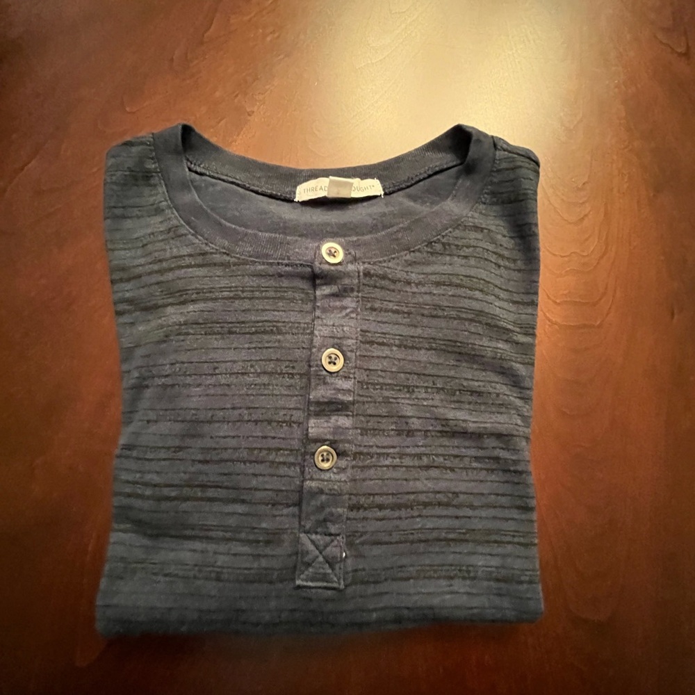Threads 4 Thought Dark Blue Henley shirt
